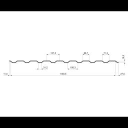 Trapez elewacyjny TR 18B  - Aluminium powlekane  - Srebrny  -  Obraz 2