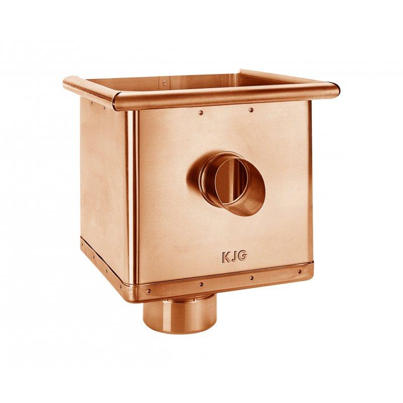 Kosz zlewowy kubiczny ekscentryczny z rurą  - Miedź  - Natur  -  Obraz