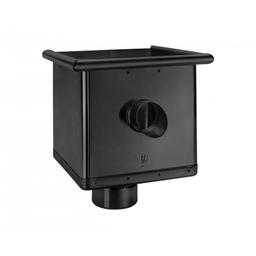Kosz zlewowy kubiczny ekscentryczny z rurą  - Aluminium powlekane  - Czarny  -  Obraz 1