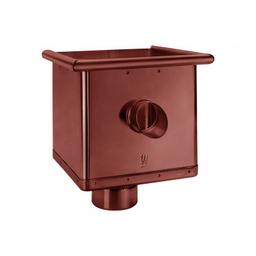 Kosz zlewowy kubiczny ekscentryczny z rurą  - Aluminium powlekane  - Czerwony  -  Obraz 1