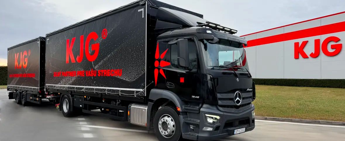 Obraz - Samochody ciężarowe z platformą hydrauliczną