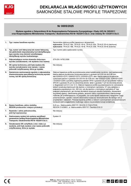 Samonośne stalowe profile trapezowe