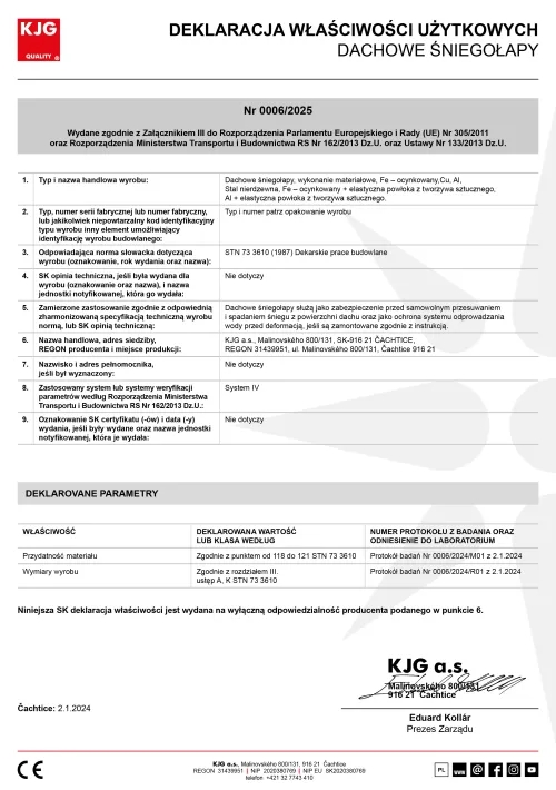 Dachowe śniegołapy