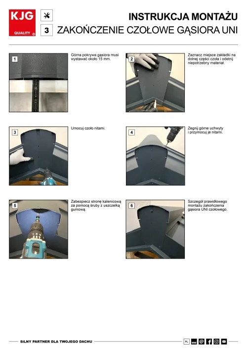 Zakończenie czołowe gąsiora UNI