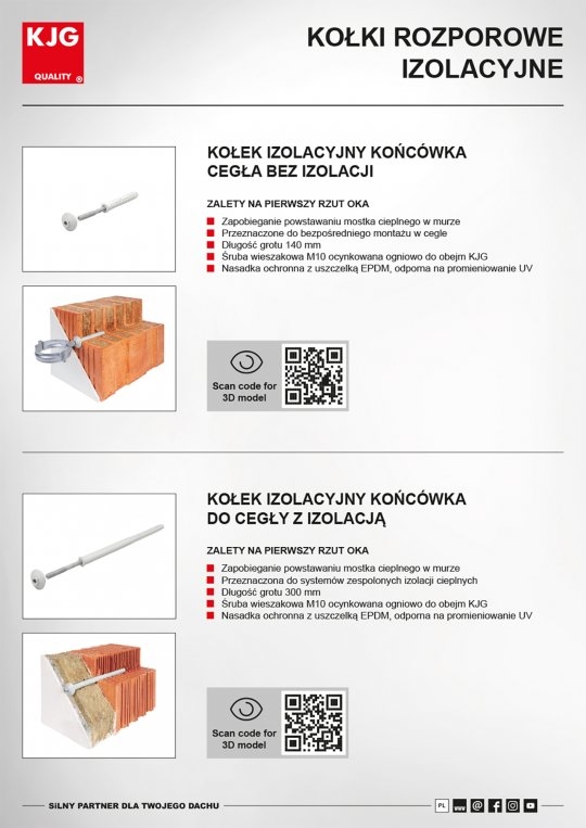 Kołki rozporowe izolacyjne