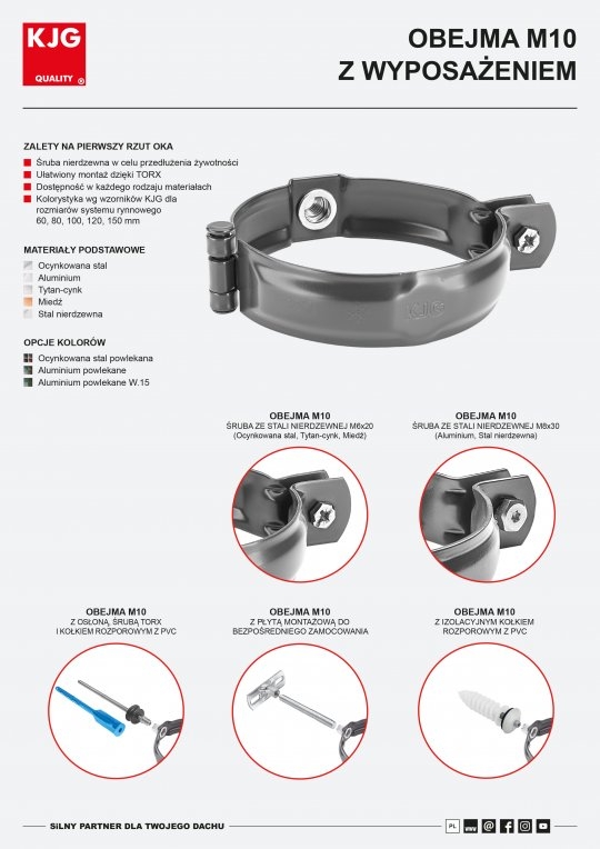 Obejma M10 z wyposażeniem
