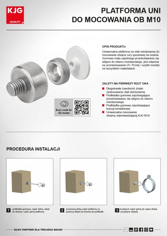 Platforma UNI do mocowania OB M10