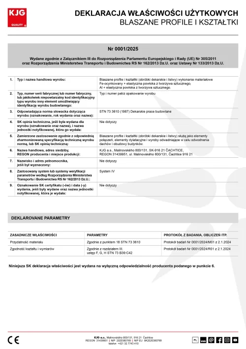 Blaszane profile i kształtki