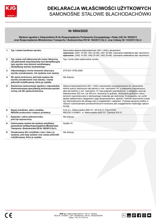 Samonośne stalowe blachodachówki