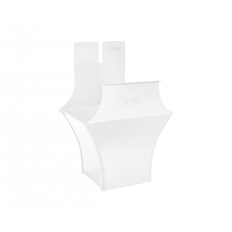 Wylot kwadratowy - Ocynkowana stal powlekana - Szaro biały - Obraz