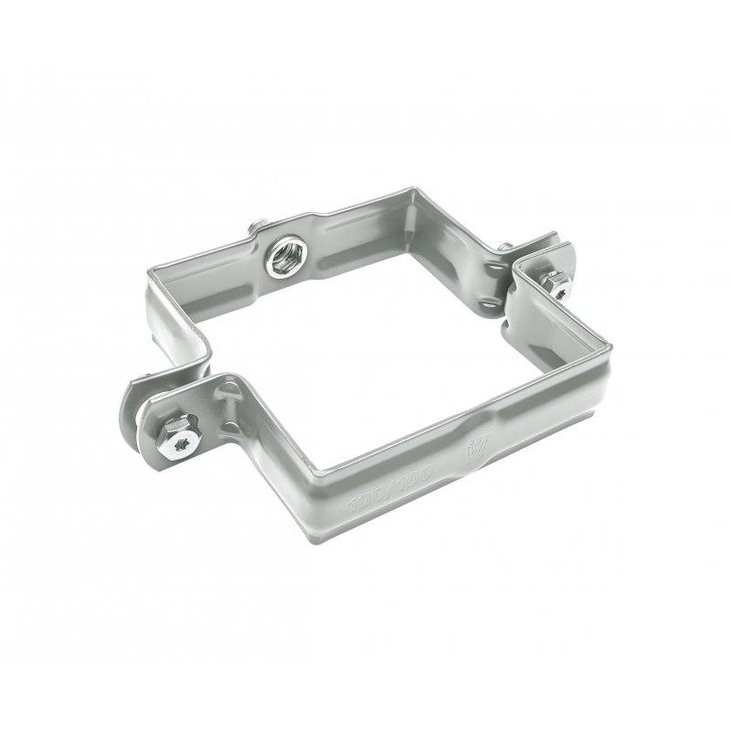 Obejma rury kwadratowa M10 - Aluminium powlekane - Cynkowo szary - Obraz