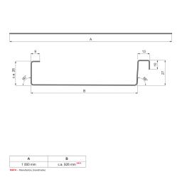 Taśma FALZ – 1 000 kg - Aluminium powlekane W.15 STUCCO / Aluminium powlekane STUCCO - Antracyt W.15 STUCCO / Antracyt STUCCO - Obraz 2