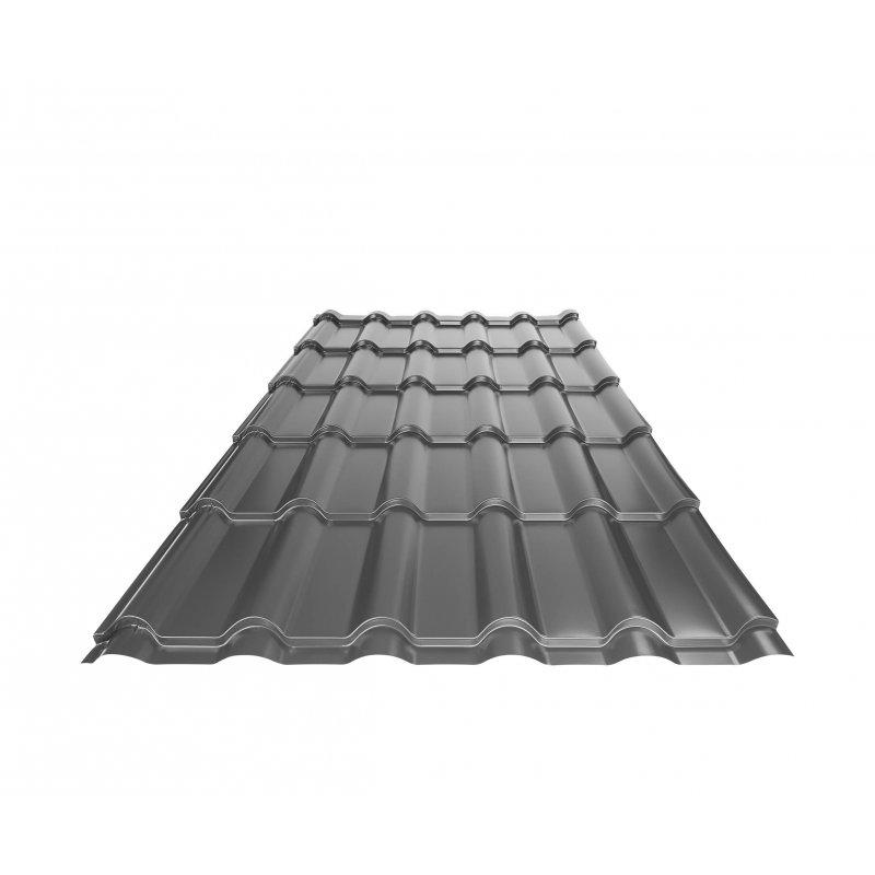 Blachodachówka UNI 2 - Ocynkowana stal powlekana - Antracyt - Obraz