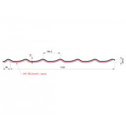 Blachodachówka UNI 1 SQ (sound – aqua) - Aluminium powlekane - Antracyt - Obraz 2