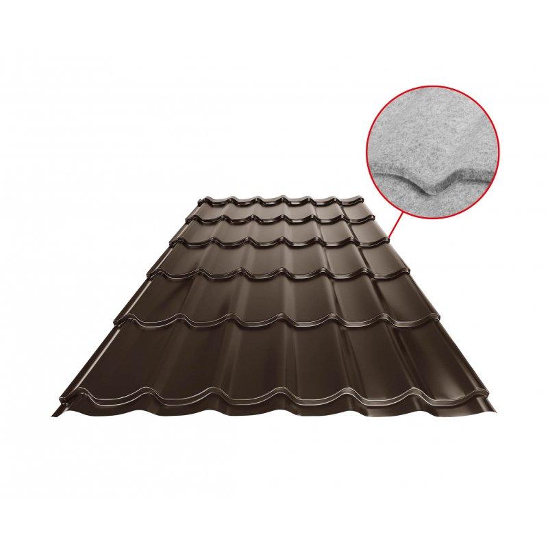 Blachodachówka UNI 1 SQ (sound – aqua) - Aluminium powlekane - Testa di Moro - Obraz