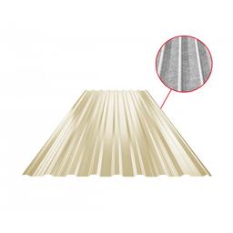 Trapez dachowy z przetłoczeniem TR 18A+ SQ (sound – aqua) - Ocynkowana stal powlekana - Kość słoniowa - Obraz 1