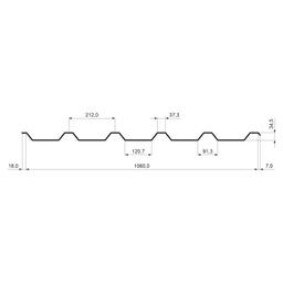Trapez dachowy TR 35A - Ocynkowana stal powlekana - Testa di Moro - Obraz 2