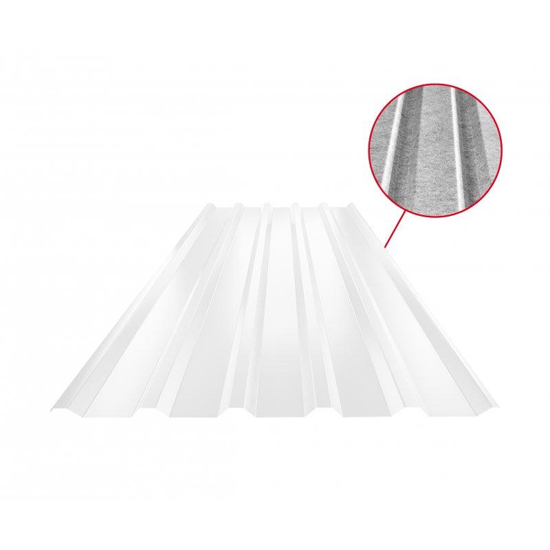 Trapez dachowy TR 35A SQ (sound – aqua) - Ocynkowana stal powlekana - Biały - Obraz