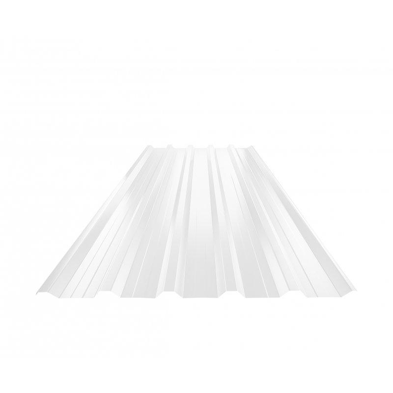 Trapez dachowy z przetłoczeniem TR 35A+ - Ocynkowana stal powlekana - Biały - Obraz