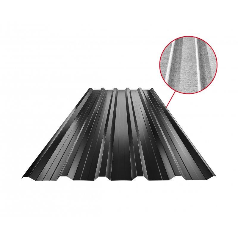 Trapez dachowy z przetłoczeniem TR 35A+ SQ (sound – aqua) - Ocynkowana stal powlekana - Czarny - Obraz