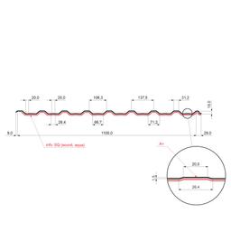 Trapez dachowy z przetłoczeniem TR 18A+ SQ (sound – aqua) - Ocynkowana stal powlekana
MATT MARCEGAGLIA - Czarny MATT - Obraz 2