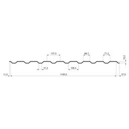 Trapez elewacyjny TR 18B - Aluminium powlekane - Testa di Moro - Obraz 2