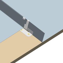 Haftka spodnia przesuwna stal nierdzewna - Stal nierdzewna - AISI 304 BA – lustrzany połysk - Obraz 2