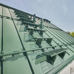 Stopień kominiarski-komplet 800 x 250 - Aluminium powlekane - Biały - Obraz 2