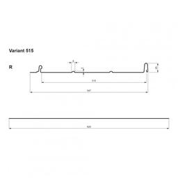 Panel dachowy CLICK 515 R - Ocynkowana stal powlekana
MATT - Czarny MATT - Obraz 2