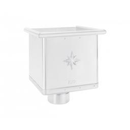 Kosz zlewowy kubiczny - Ocynkowana stal powlekana - Szaro biały - Obraz 1