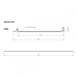Panel dachowy CLICK 515 PSQ - Ocynkowana stal powlekana
MATT - Czerwony MATT - Obraz 2