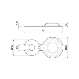 Zaślepka montażowa z podkładką 20/3 - Ocynkowana stal powlekana - Srebrny ciemny - Obraz 2