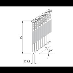 Gwoździe gładkie do gwoździarki gazowej - Stal - Obraz 3