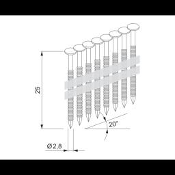 Gwoździe nierdzewne HAFTE do gwoździarki gazowej - Stal nierdzewna - A2 - Obraz 3