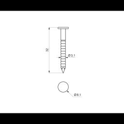 Gwoździe wypukłe do gwoździarki pneumatycznej bez gazu - Stal - Obraz 2