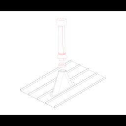 Kominek wentylacyjny + EPDM - Aluminium – Natur - Ocynkowana stal powlekana – Czerwony - Obraz 3