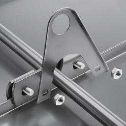 Przedłużka do uchwytu rury łapacza śniegu dla rąbka stojącego - Aluminium – Natur - Ocynkowana stal powlekana – Zielony mech - Obraz 3