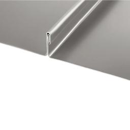 Profil FALZ z podwójnym rąbkiem stojącym - Ocynkowana stal powlekana - Srebrny ciemny - Obraz 2