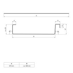 Profil FALZ z podwójnym rąbkiem stojącym - Stal nierdzewna - AISI 304 2B – MATT - Obraz 3
