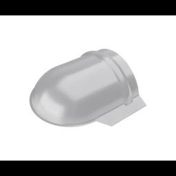 Zakończenie gąsiora zaokrąglone - Aluminium powlekane - Srebrny - Obraz 1